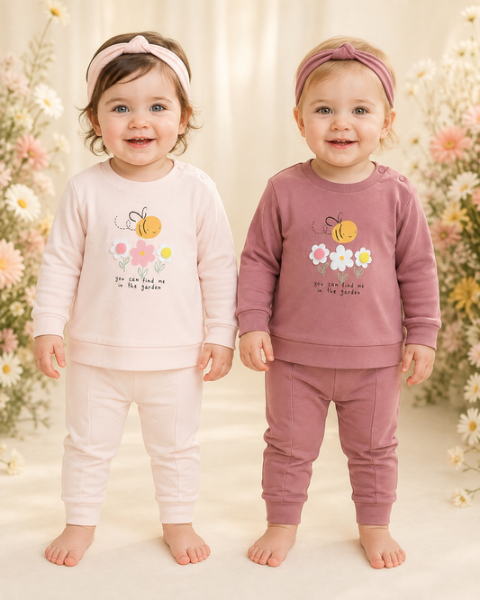 Garden Bee Baby Set - Cotton Autumn | Girls | 2 colors