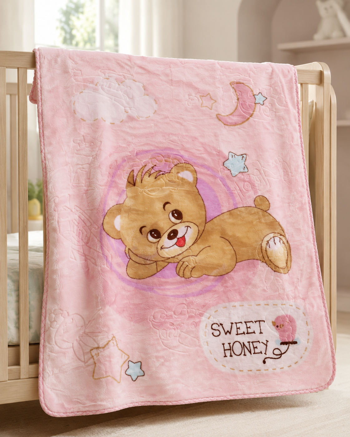 Winter Baby Blanket - Pink