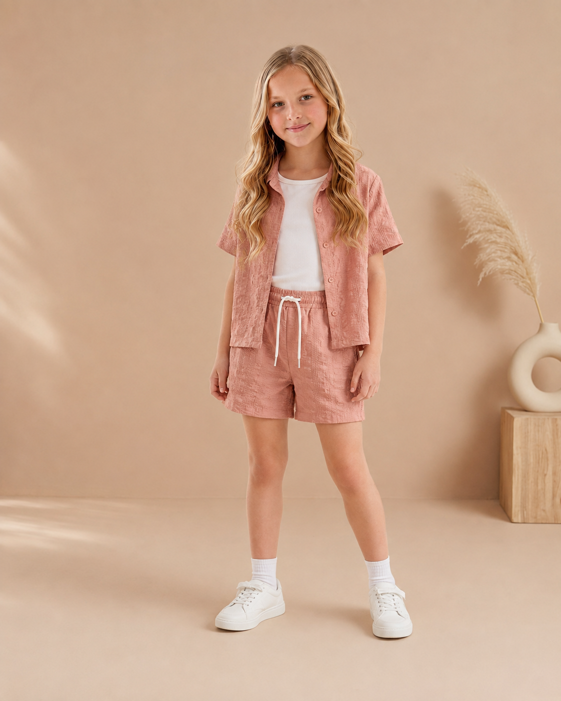 Girls Trendy 3-Piece Set - Blush