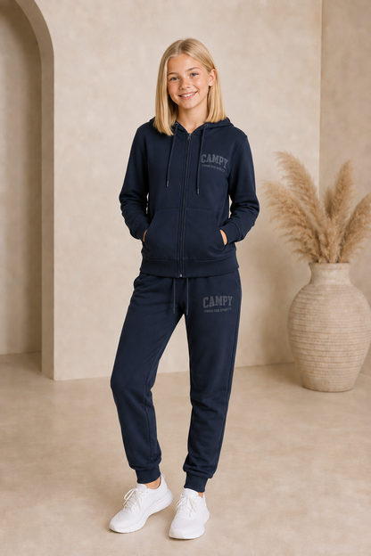 Girls “Campy” Tracksuit - Deep Navy