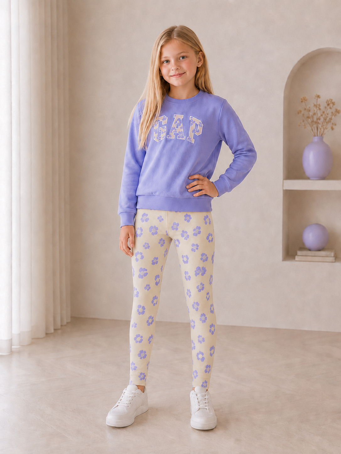 Girls GAP Leggings Set - Lavender