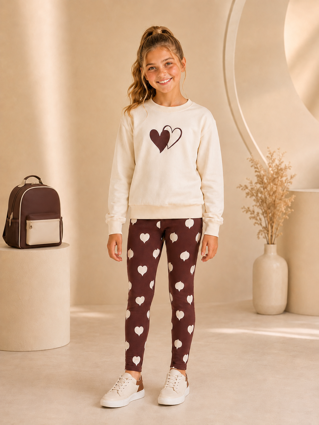 Girls GAP Leggings Set - Chocolate