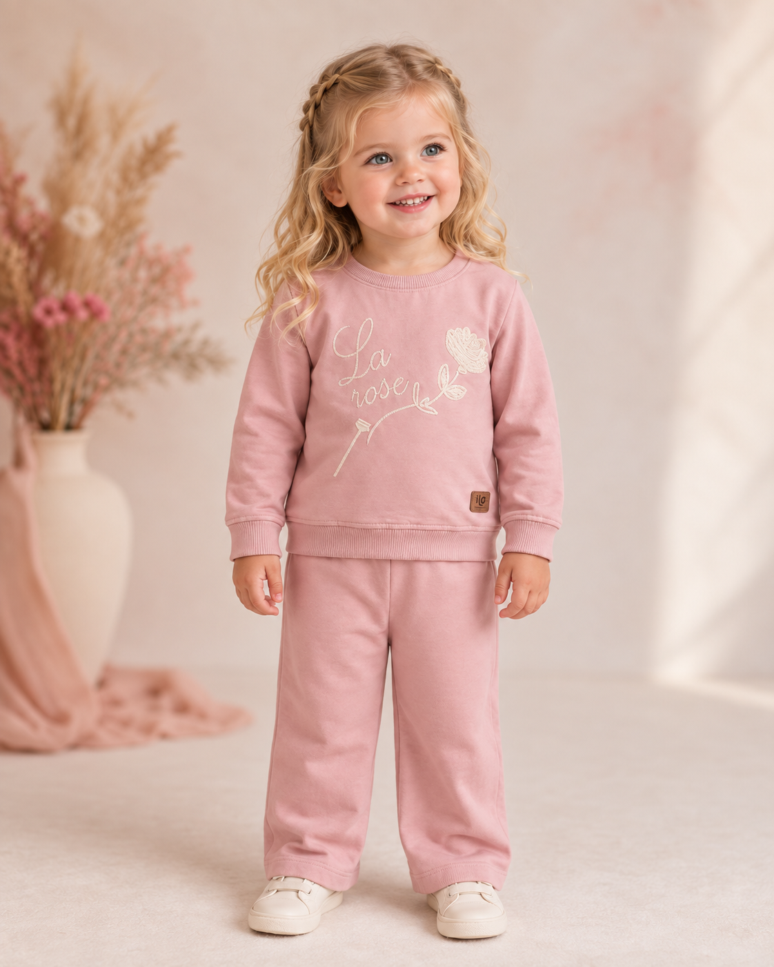“La Rose” Dusty Pink Girls Autumn Set