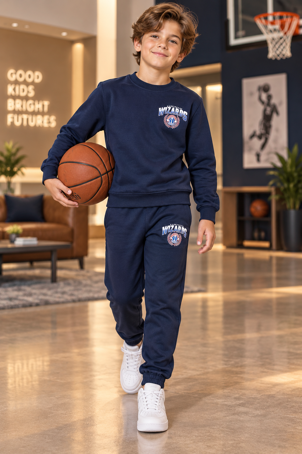 Boys “Wizard” Fleece Navy Tracksuit