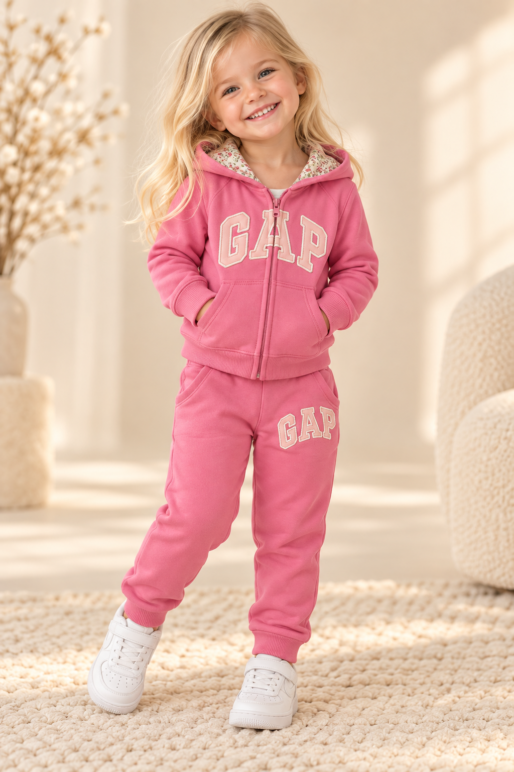 Girls Fleece “Gap” Pink Set
