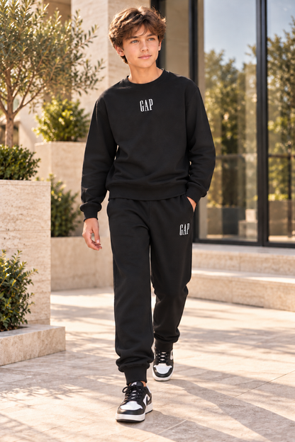 Boys Basic Winter Set (French terry ) - Black
