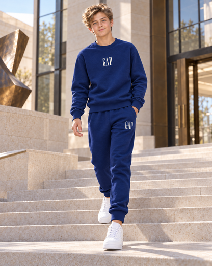 Boys Basic Winter Set (French terry ) - Royal Navy/ Unisex