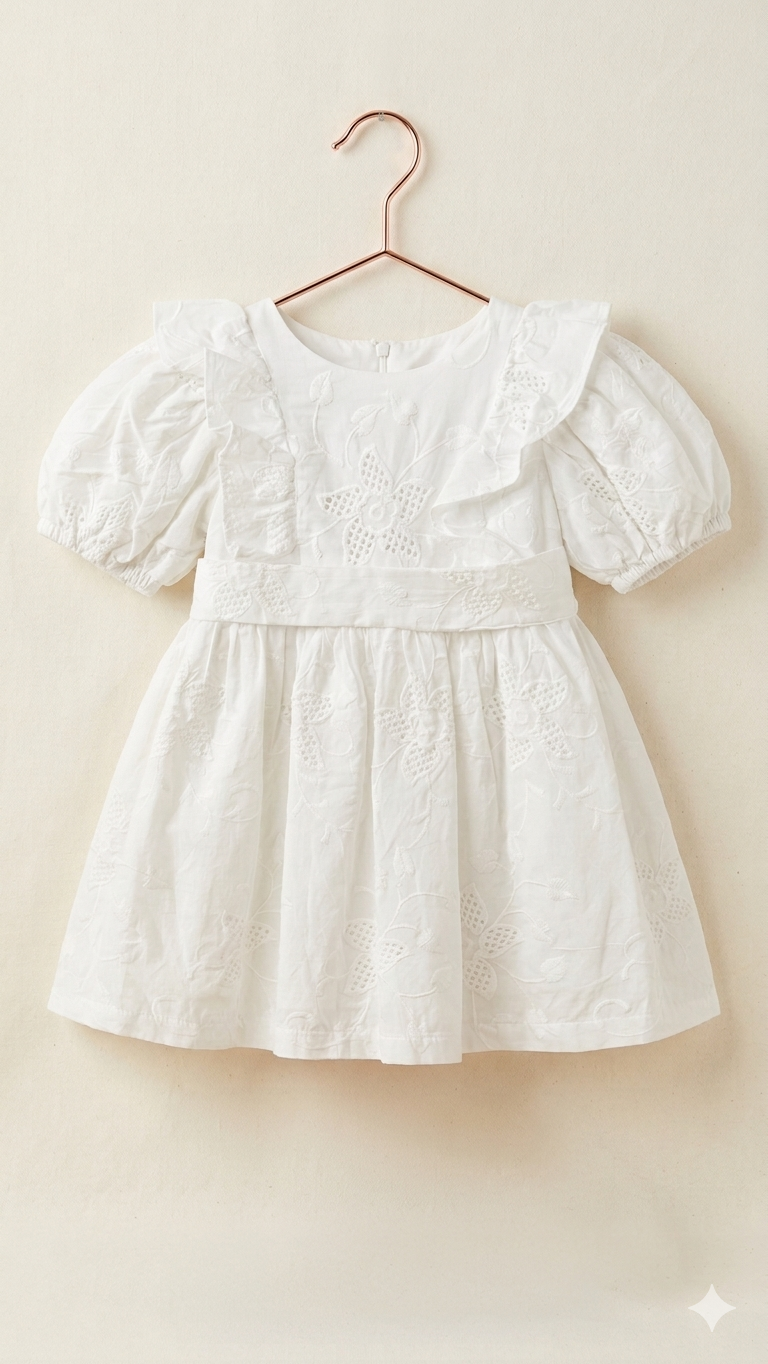 White Embroidered Dress