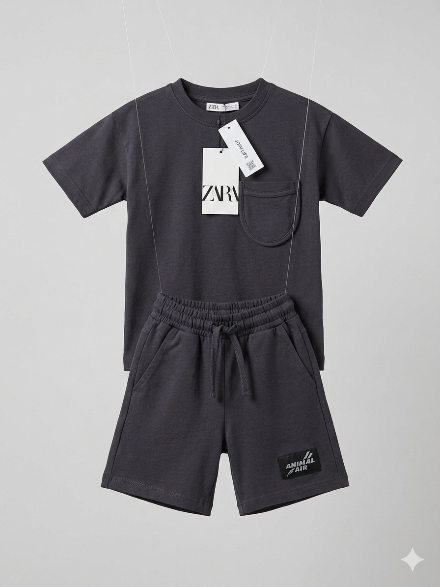Kids Cotton T-Shirt & Shorts Set