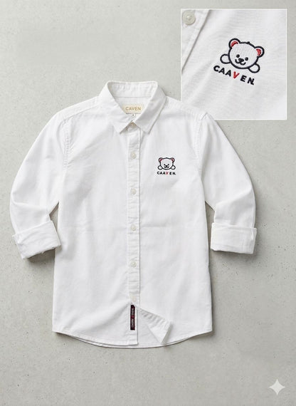 Boys Embroidery White Shirt