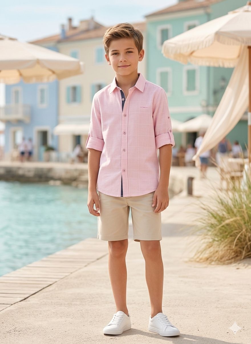 Boys Pastel Pink shirt