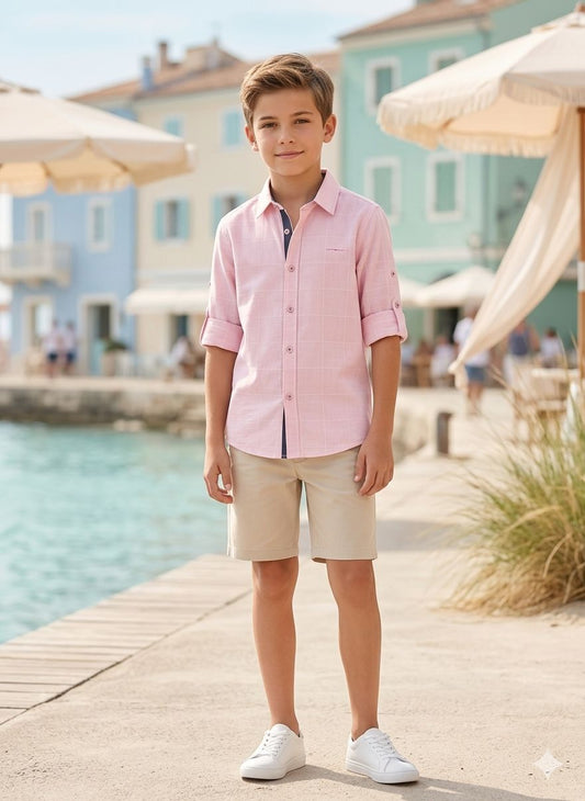 Boys Pastel Pink shirt