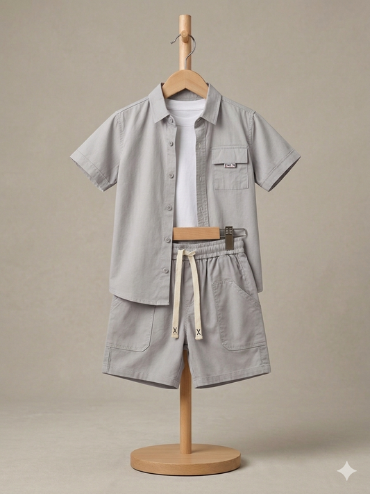 Boys Grey Cargo Set