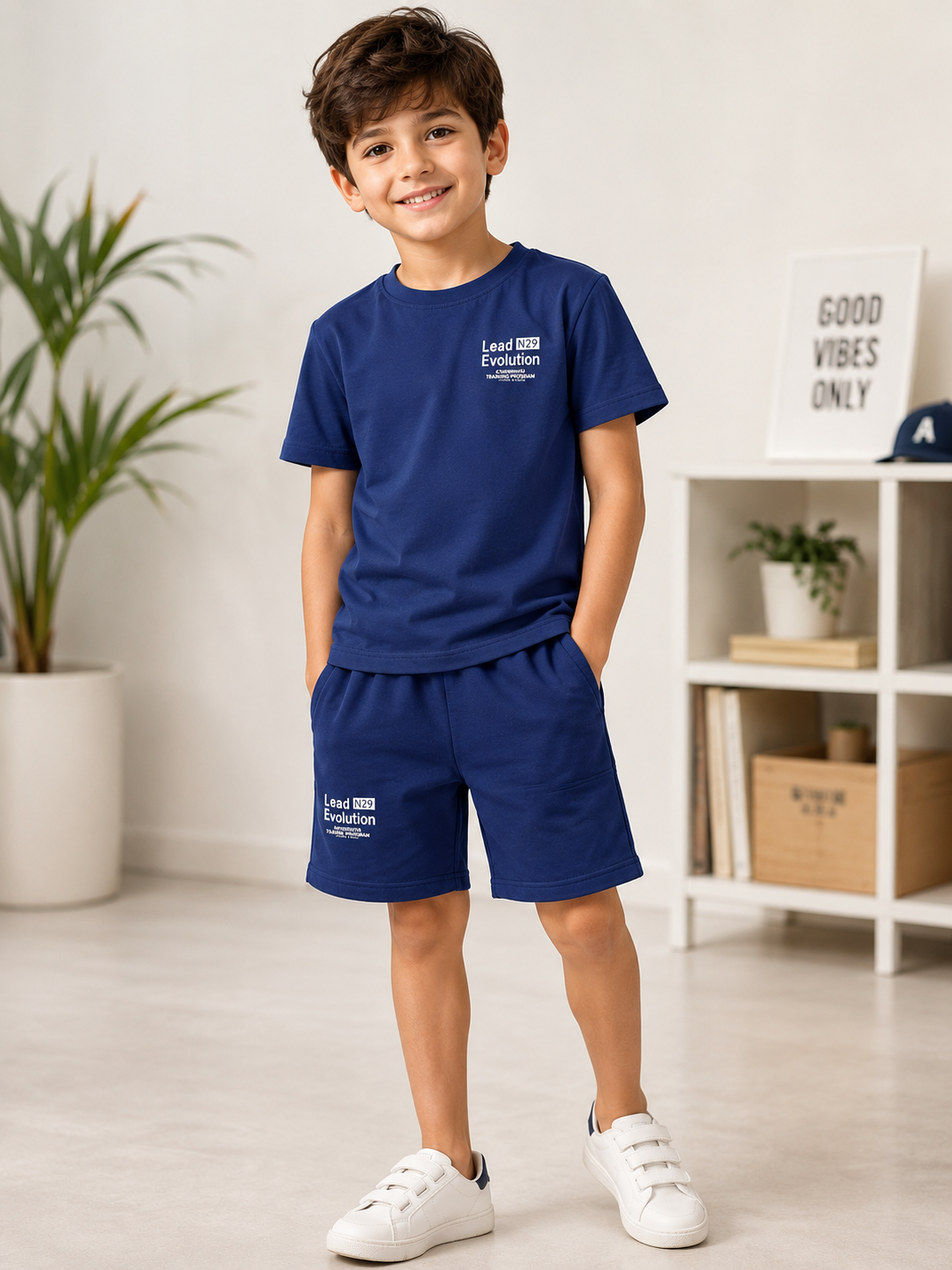 Boys Casual Royal Navy Set |6-14Y|