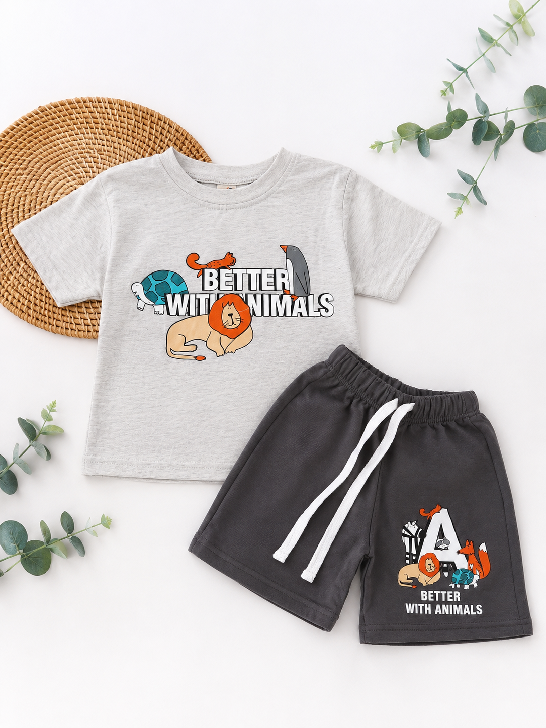 Boys Cotton Animal Set |2-8Y|