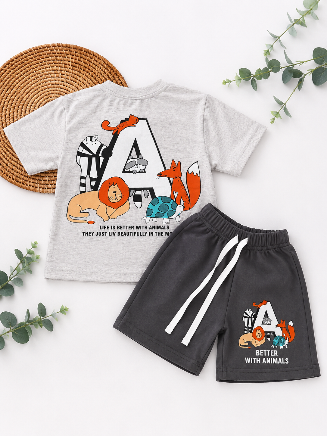Boys Cotton Animal Set |2-8Y|
