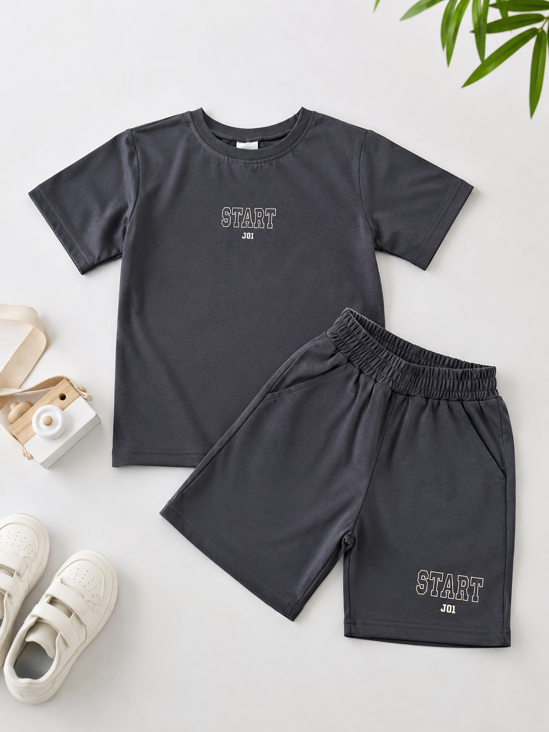 Boys Casual Set - Charcoal Grey |6-14Y|