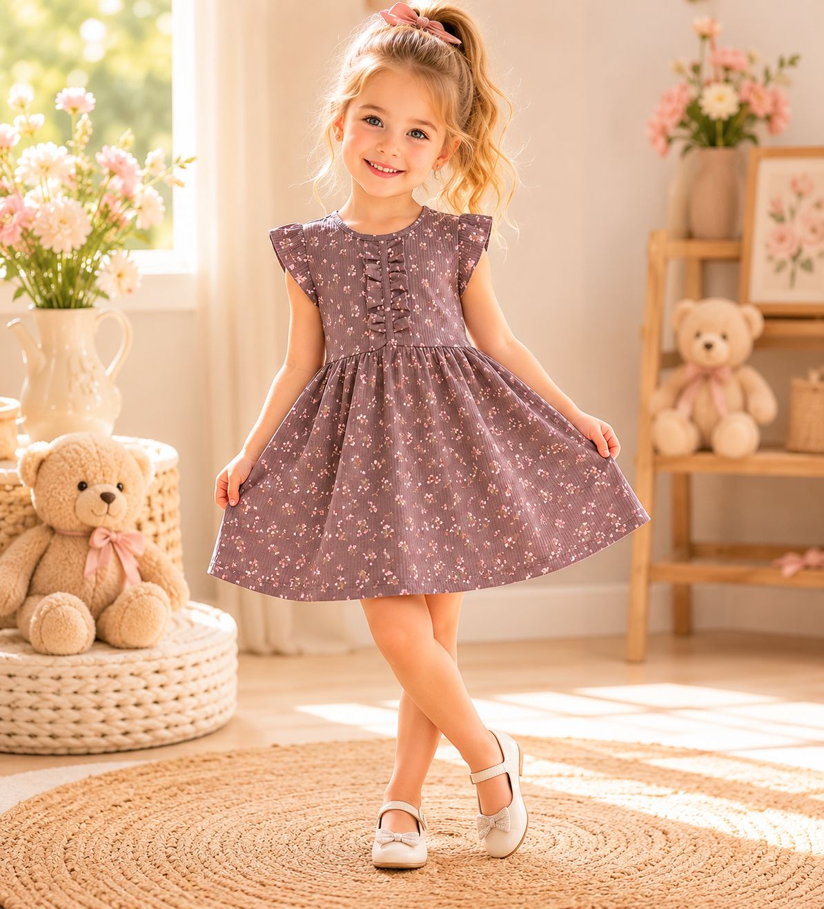 Ditsy Floral Ruffle Dress