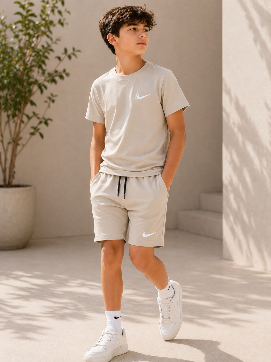 Boys Set - Beige