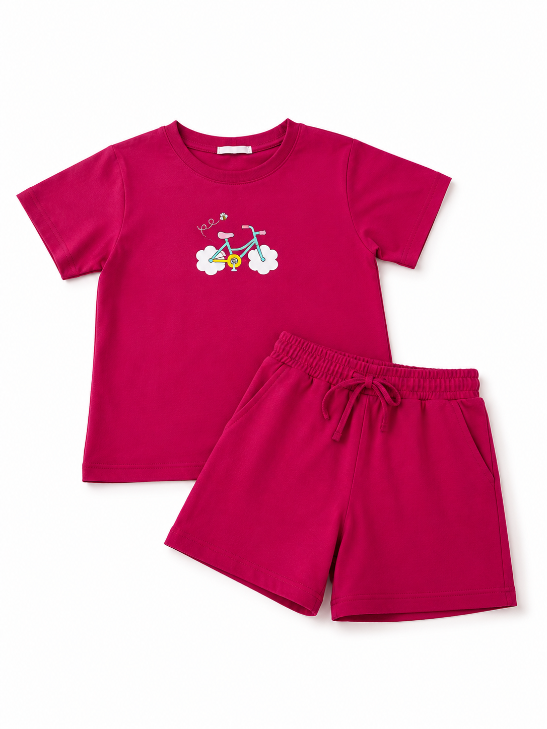 Girls Cotton Set - Magenta