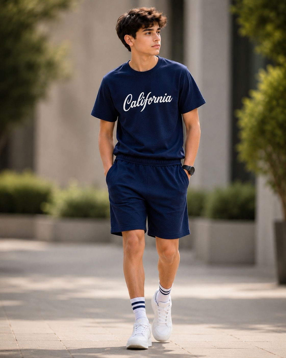 Boys Navy “California” Set