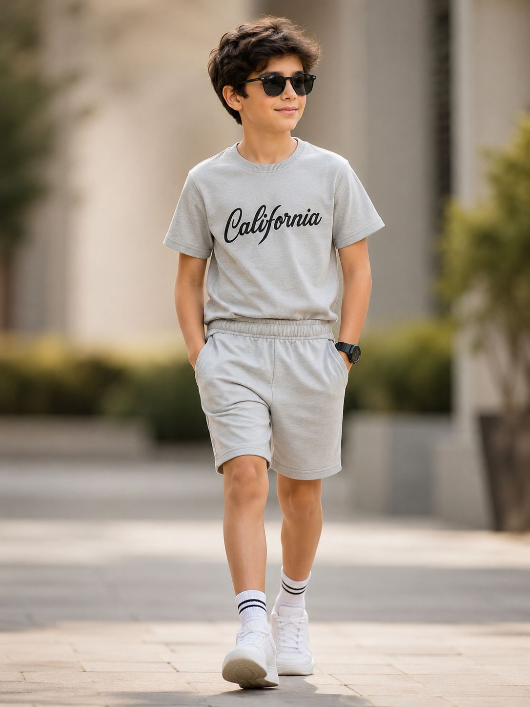 Boys Grey “California” Set