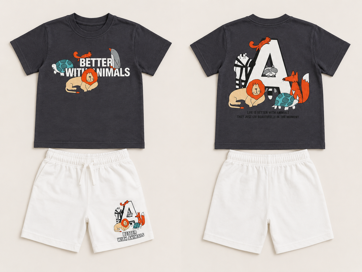 Boys Cotton Animal Set II 3-10Y