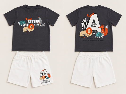 Boys Cotton Animal Set II 3-10Y