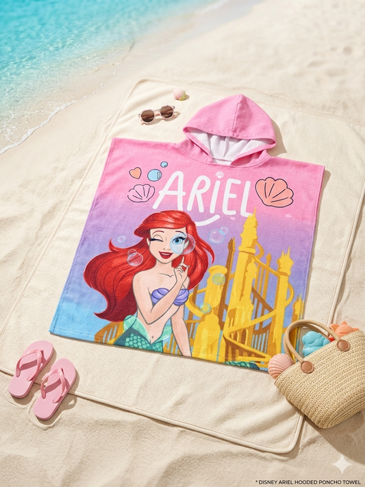 Ariel Hooded Girls Poncho Towel