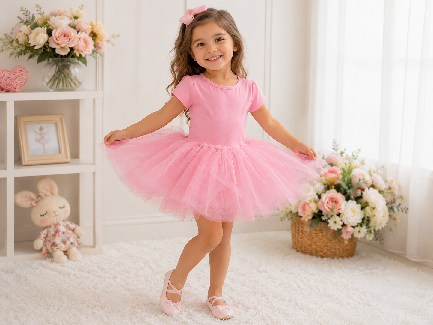 Blush Pink Tutu Ballerina Dress - Girls