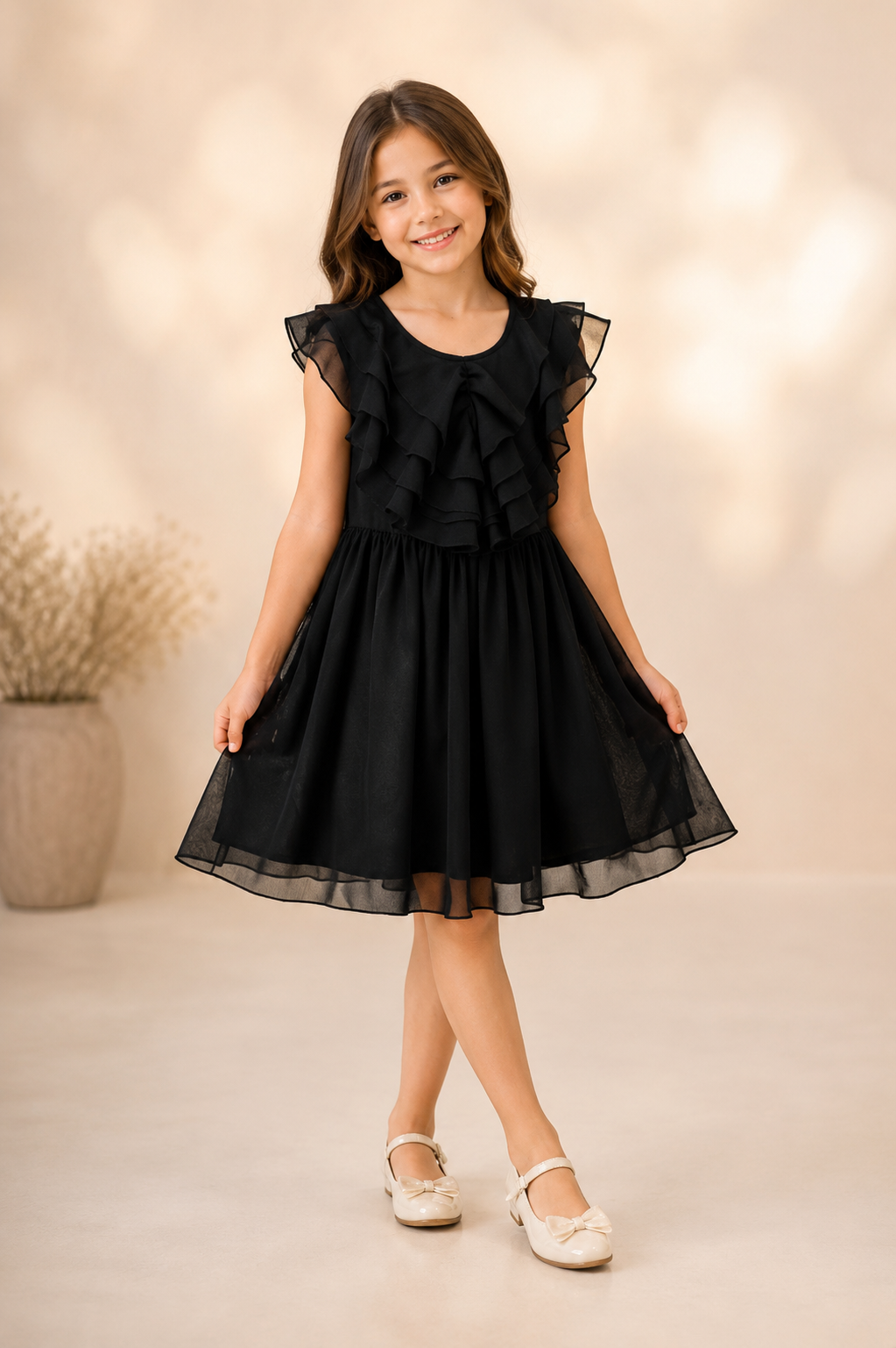 Girls Black Dress 3Y-8Y
