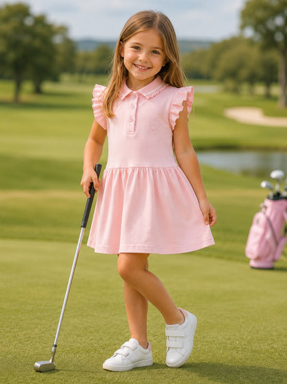 Girls Royal Cotton Blush Dress