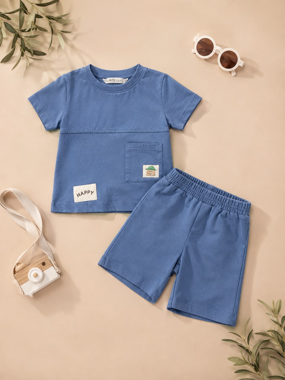 Boys Cotton Set - Blue