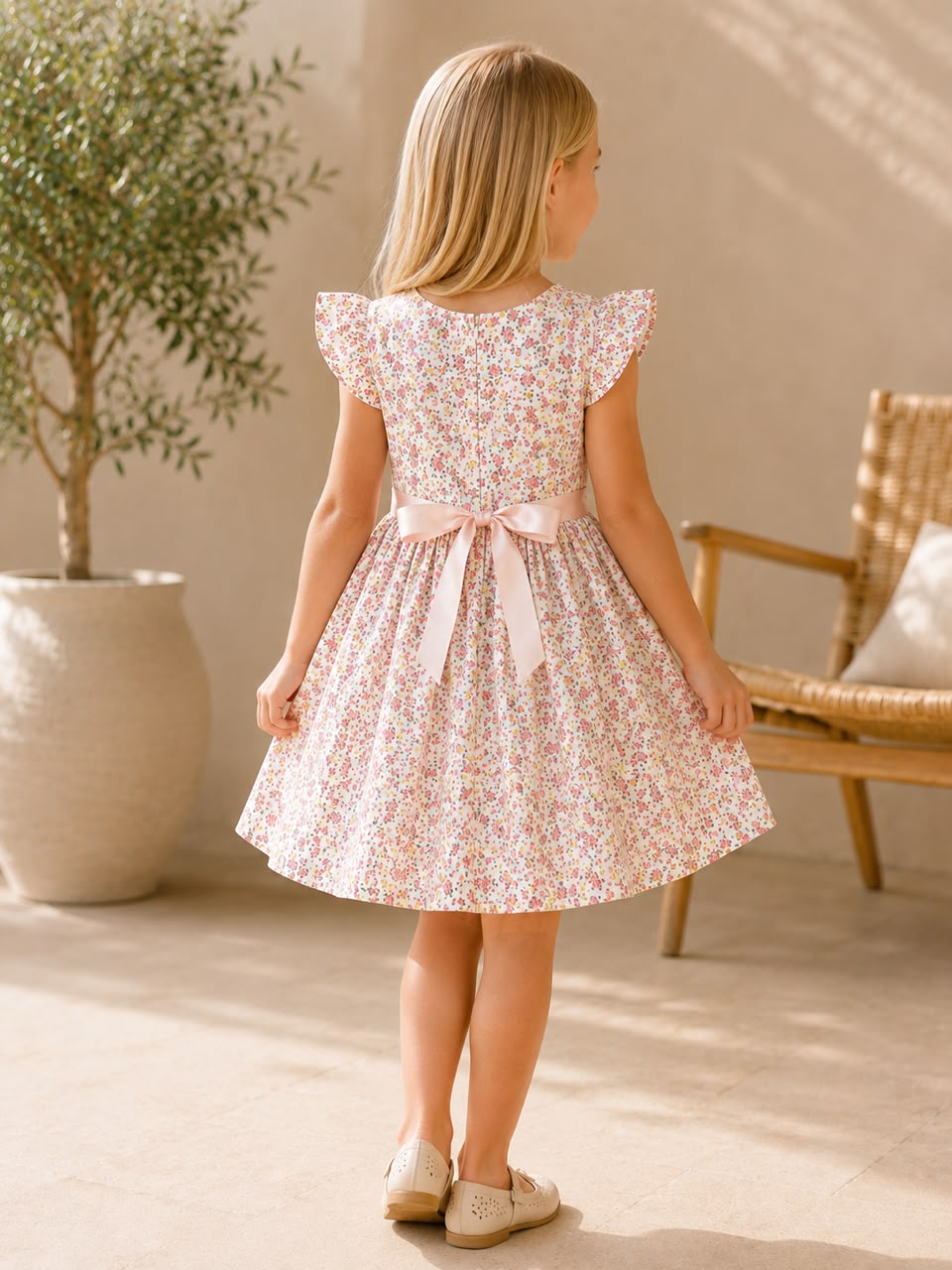Girls floral Pink Dress