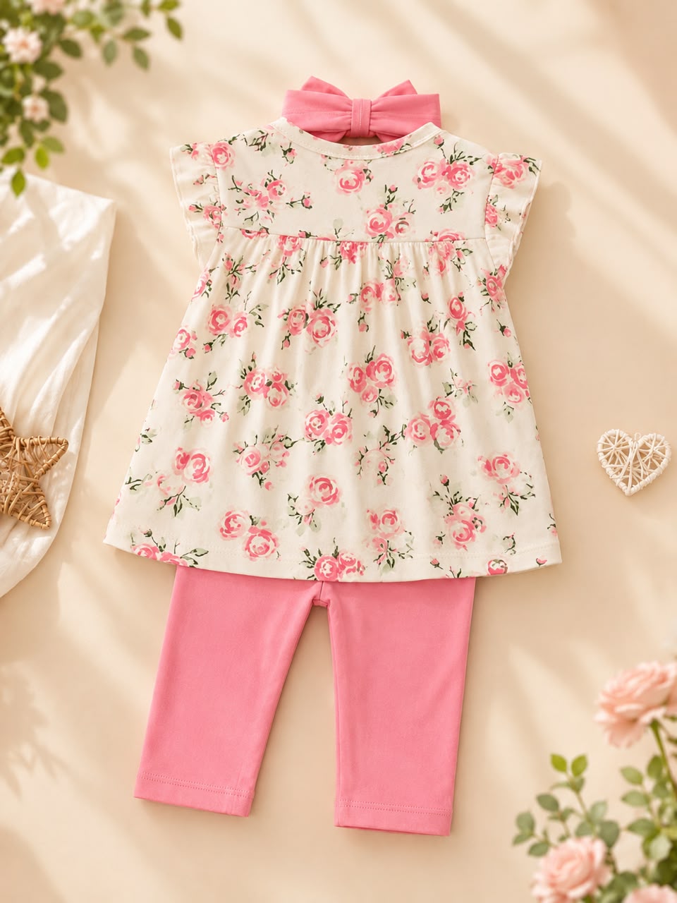 Baby Girl 3-Piece Floral Blush Pink Set