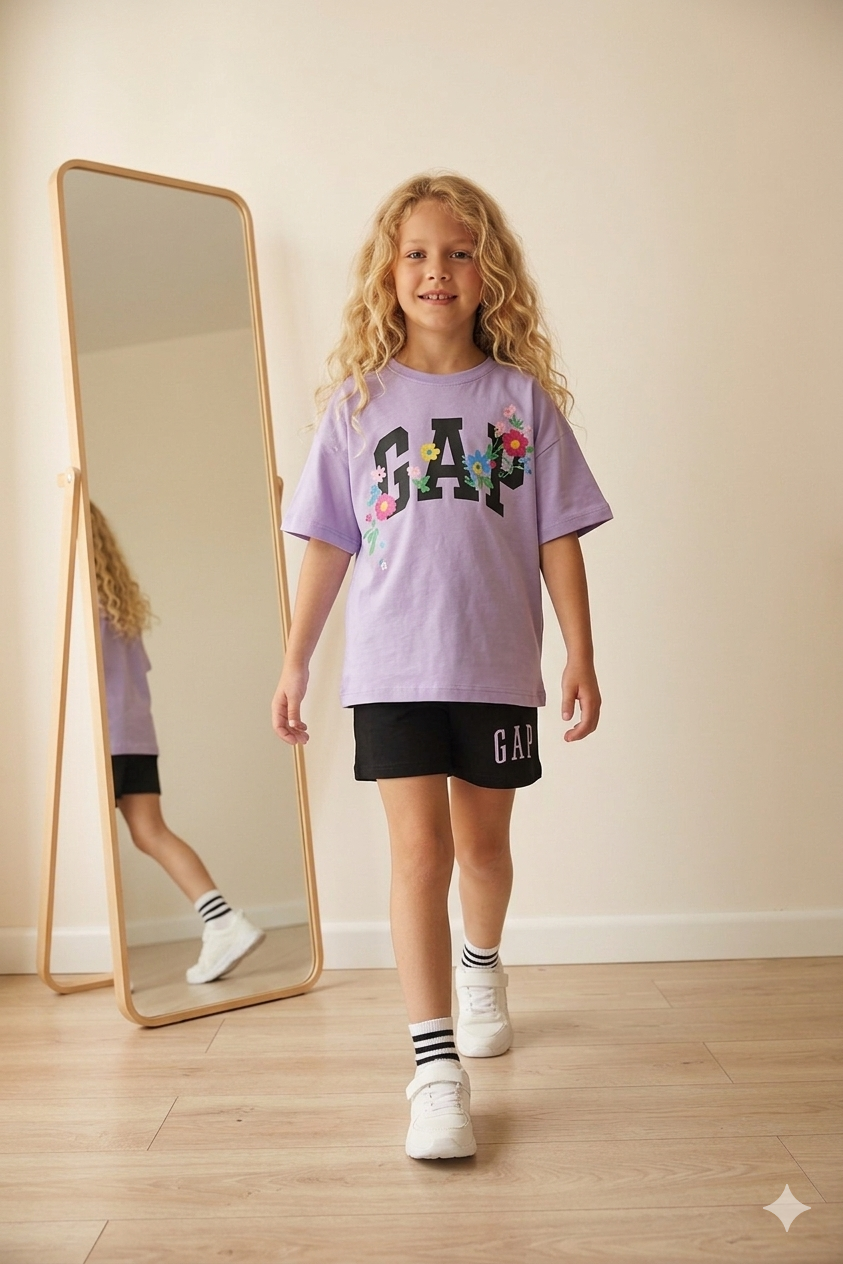 Girls Cotton Purple Set