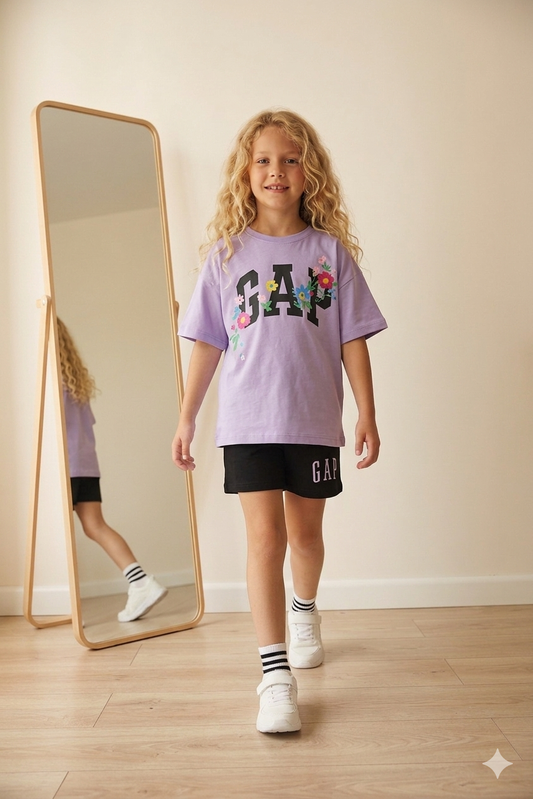 Girls Cotton Purple Set