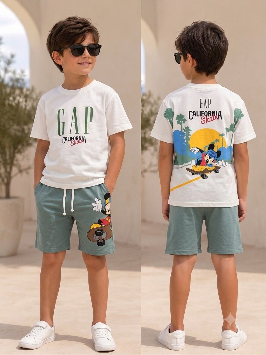 Boys “GAP Print” skateboard Cotton Set