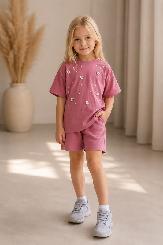 Girls Cotton Pink Set