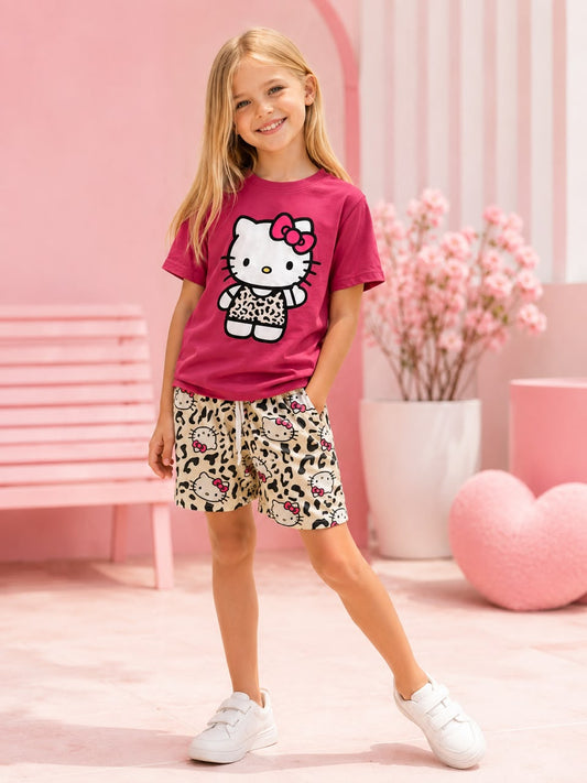 Girls Cotton “Hello Kitty” Set