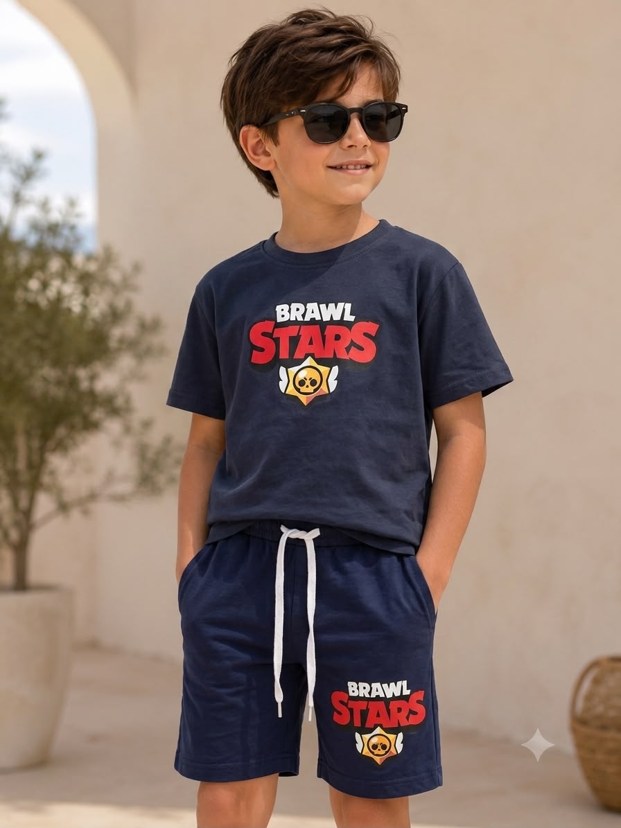 Boys “Brawl Stars” Shorts Cotton Set
