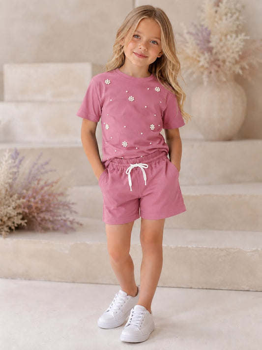 Girls Cotton Pink Set