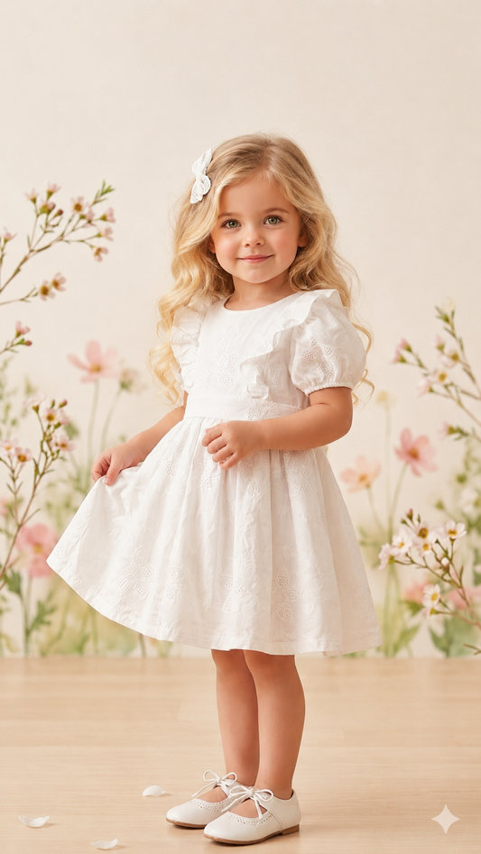 White Embroidered Dress