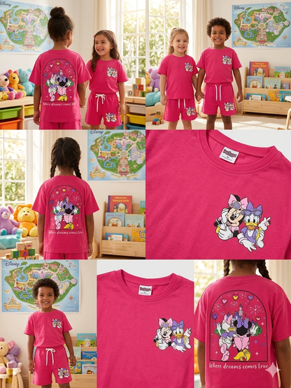 Girls “Disney Print” Cotton Set