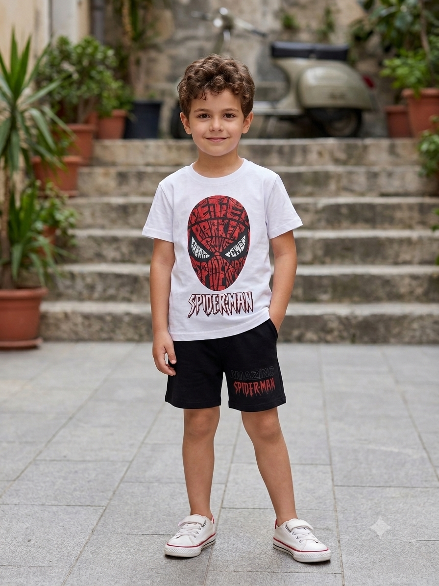 Spiderman Boys Set - White