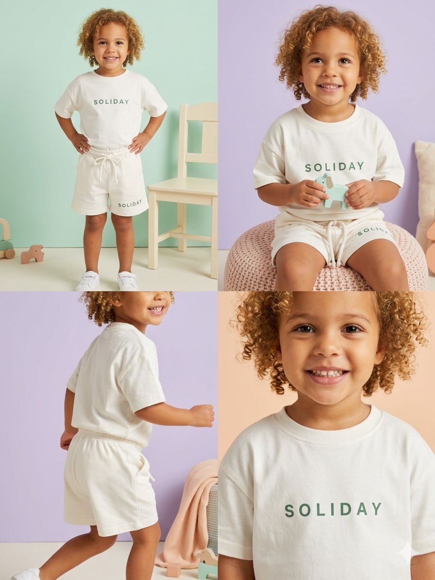 Kids Matching Set - Tee & Shorts Soliday