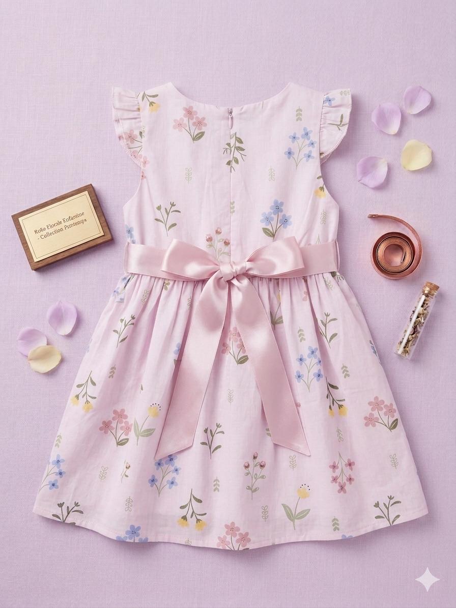 Pink Wildflower Flutter Dress