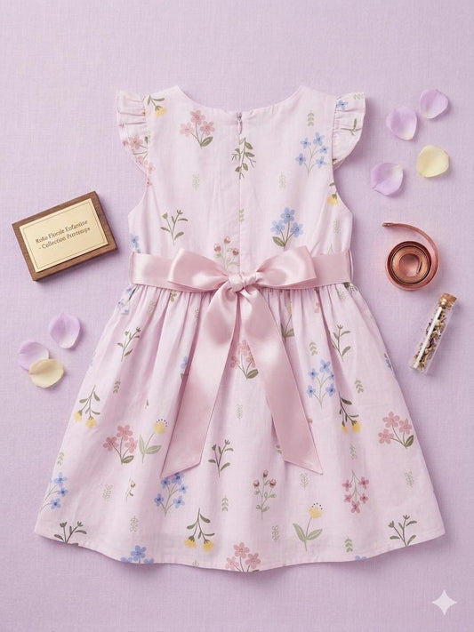 Pink Wildflower Flutter Dress