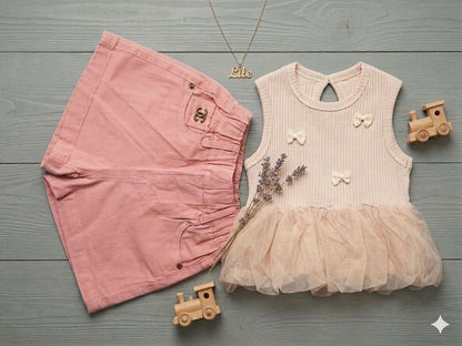 Girls Pink Denim Shorts