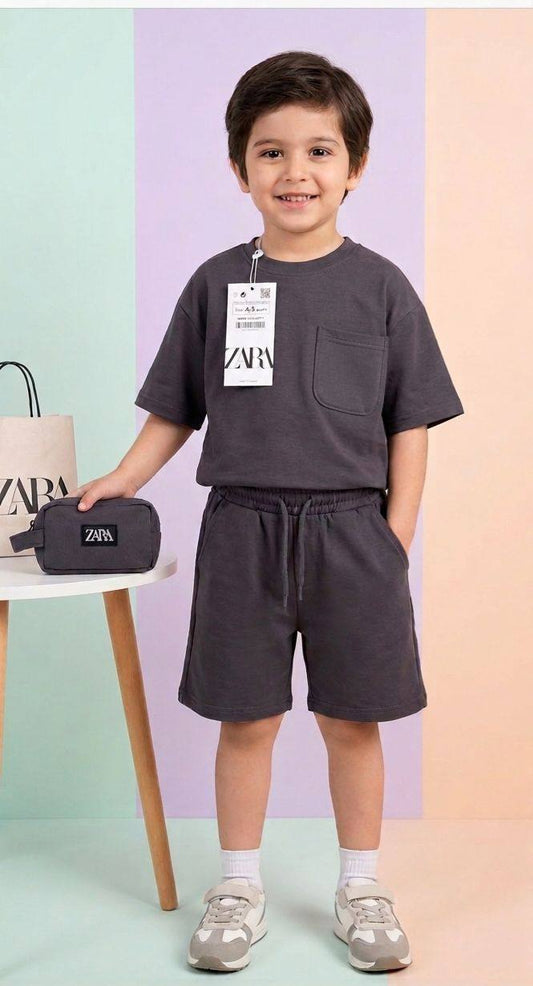 Kids Cotton T-Shirt & Shorts Set